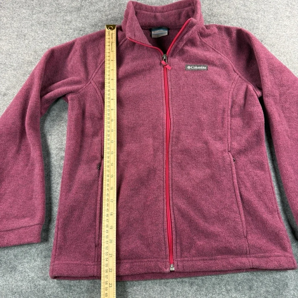 Columbia Full Zip Jacket Coat Girls‎ Youth Large Fuchsia Pink Fleece Comfort